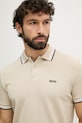 BOSS Green polo męskie bawełniane Paddy beżowy 50469055