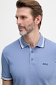 BOSS Green поло чоловіче бавовняне Paddy блакитний 50469055