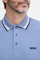 BOSS Green поло чоловіче бавовняне Paddy 50469055 блакитний