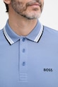 BOSS Green поло чоловіче бавовняне Paddy 50469055 блакитний