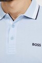 BOSS Green polo bawełniane niebieski 50469055