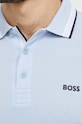 BOSS Green polo bawełniane niebieski 50469055