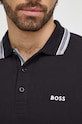 BOSS Green pamut póló fekete 50469055