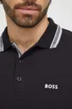 čierna Bavlnené polo tričko Boss Green
