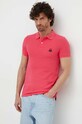 United Colors of Benetton polo bawełniane różowy 3089J3178