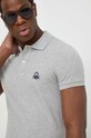 United Colors of Benetton polo bawełniane szary 3089J3178