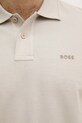 BOSS Orange поло для мужчин из хлопка Prime 50507813 серый