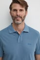 BOSS Orange polo de bumbac albastru 50507813