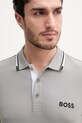 Polo tričko BOSS Green šedá 50469102