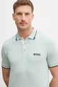 BOSS Green polo turkusowy 50469102