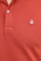 United Colors of Benetton tricou polo 3WG9U301Z portocaliu