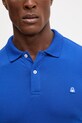 United Colors of Benetton tricou polo 3WG9U301Z albastru