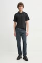 Rag & Bone polo bawełniane MBC23FT012CA12 czarny AA00