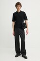 Rag & Bone tricou polo MBS22S018KI18 negru AA00