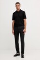 Бавовняне поло Armani Exchange XM001291.AF10364.NOS чорний AA00