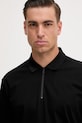 Памучна тениска с яка Armani Exchange черен XM001291.AF10364.NOS