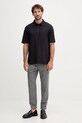 Armani Exchange polo bawełniane XM001292.AF10337.NOS granatowy AA00