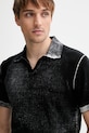 Diesel polo de bumbac K-LORENZO-SS negru A18127.0BEAR