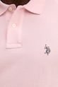 U.S. Polo Assn. polo bawełniane DHM PIQUE MUP3312 różowy