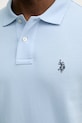 U.S. Polo Assn. polo bawełniane DHM PIQUE MUP3312 niebieski