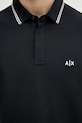 Armani Exchange polo męskie bawełniane z elastanem XM001287.AF17321.NOS granatowy