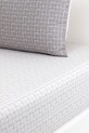 Lacoste prześcieradło z gumką bawełniane L BLOCK Greige 160 x 200 cm szary 1057020