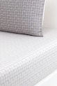 Lacoste prześcieradło z gumką bawełniane L BLOCK Greige 160 x 200 cm szary 1057020