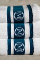 Officine Monogram mały ręcznik bawełniany Monogram Linea 50 x 100 cm MLHAND01 turkusowy