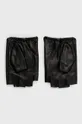 Usnjene rokavice Karl Lagerfeld črna