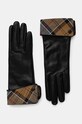 Rukavice Barbour vzorovaný čierna LGL0005