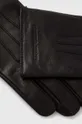 Шкіряні рукавички Emporio Armani чорний