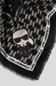 Karl Lagerfeld chusta z domieszką wełny 221W3301 czarny