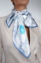 Hodvábna šatka Lilou APASZKA/SILK/BLUE/90
