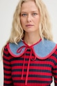 Accesorii Renewed guler decorativ din denim creative upcycling denim.collar.upc albastru