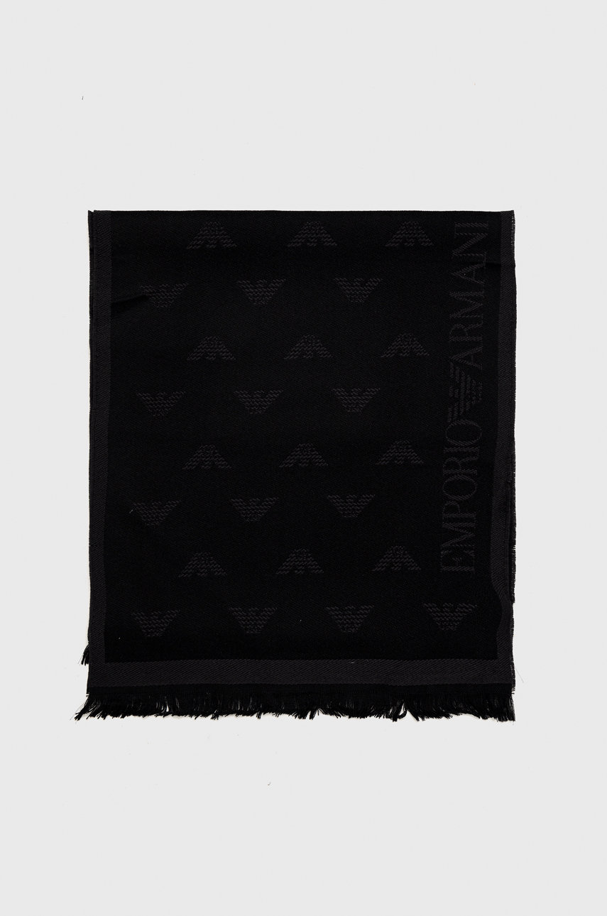 Šal Emporio Armani grafitna