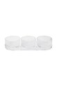 Stelton zestaw miseczek do serwowania z podstawką Pilastro 3-pack transparentny X.512