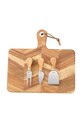Dorre deska do serwowania serów ze sztućcami Ollie 30 x 29 cm 4 elementy beżowy 5.9194