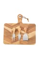 Dorre deska do serwowania serów ze sztućcami Ollie 30 x 29 cm 4 elementy beżowy 5.9194