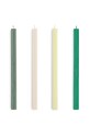 HAY zestaw świec Square Candle 2,2 x 24 cm 4-pack zielony AE729.F444