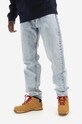 Wood Wood jeans din bumbac Sol Rigid Denim Slim Fit albastru 12215802.7051