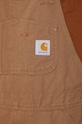Carhartt WIP ogrodniczki jeansowe brązowy I026462.HZ02