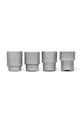 ferm LIVING pahar 4-pack gri 100127112