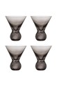 Bloomingville zestaw kieliszków do kaktajli Corliss 165 ml 4-pack szary 82072450