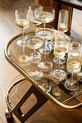 Kuchnia i bar vtwonen kieliszek do szampana Gold Rim 300 ml 52133002 transparentny