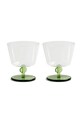 &k amsterdam zestaw kieliszków petal 200 ml 2-pack zielony 360.02