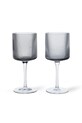 ferm LIVING zestaw kieliszków do wina Ripple 260 ml 2-pack czarny 1104270096