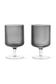 ferm LIVING zestaw kieliszków do wina Ripple 270 ml 2-pack czarny 100489112