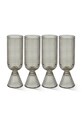 Pols Potten zestaw kieliszków rooftop 390 ml 4-pack szary 140.230.223