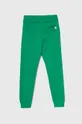 Детские хлопковые штаны United Colors of Benetton зелёный