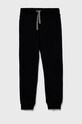 United Colors of Benetton pantaloni de trening din bumbac pentru copii uni negru 3J68CF01O.G.NOS